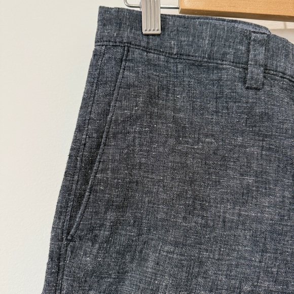 Banana Republic Dark Gray Flat Front Linen Shorts Size 32 Inseam 10 - Picture 3 of 15